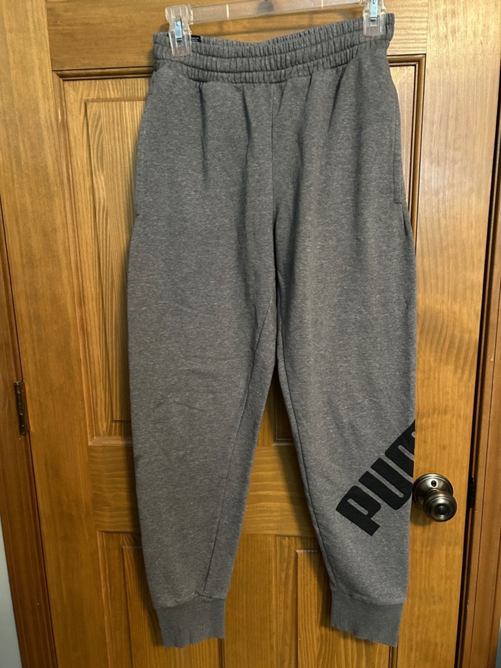 PUMA Grey Logo Jogger Sweatpants